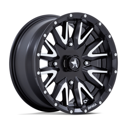 MSA M049 Creed 15x7 4x156 +10 MATTE BLACK MACHINED