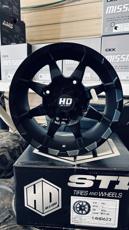 STI HD6 14x7 4x156 4+3 matte black