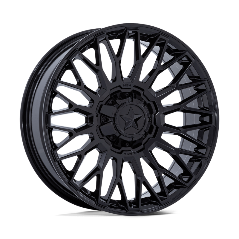 MSA Clubber 14x7 4x137/156 +10 offset gloss black