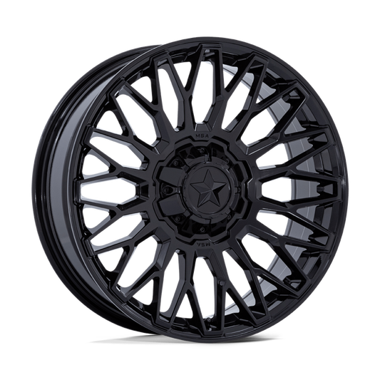 MSA Clubber 14x7 4x137/156 +10 offset gloss black