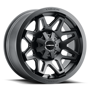 Vision Seven-416  12x7 4x136 +2.5 Matte Black