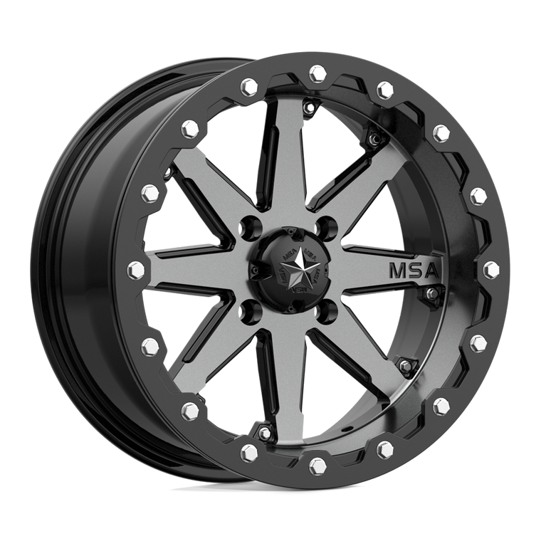 MSA M21 14x7 4x137 charcoal tint +0mm Beadlock