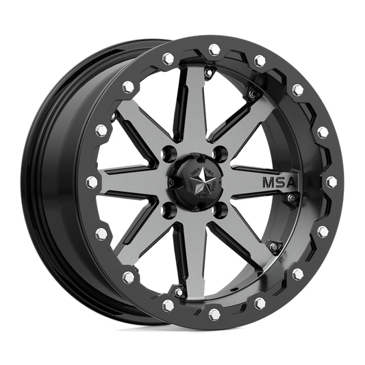 MSA M21 14x7 4x137 charcoal tint +0mm Beadlock