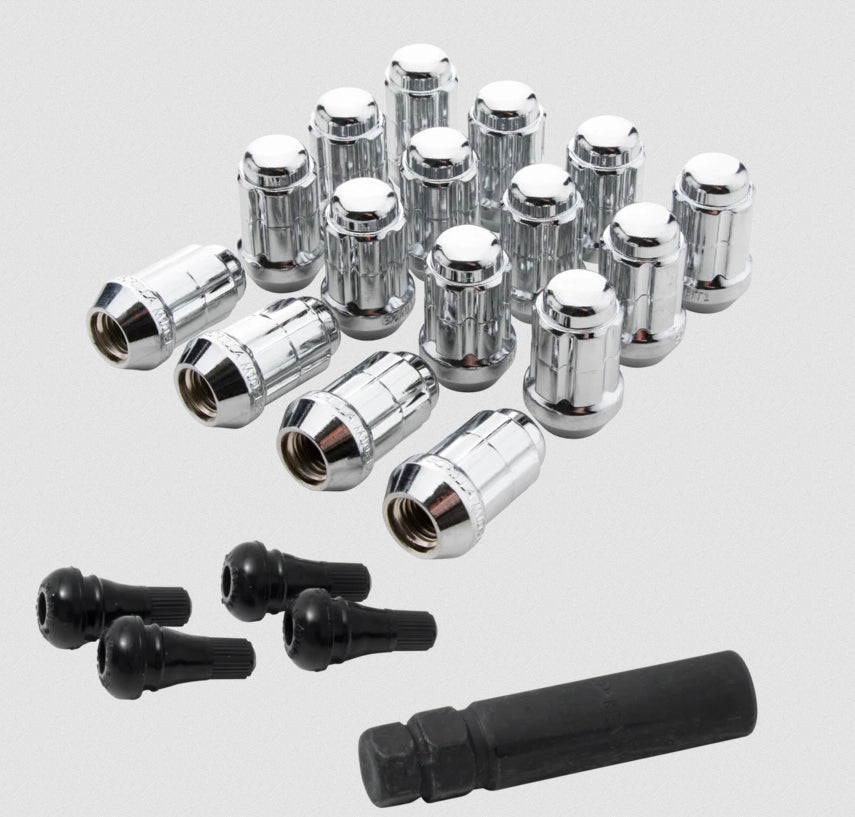 4 lug chrome 3/8 atv lug nut kit
