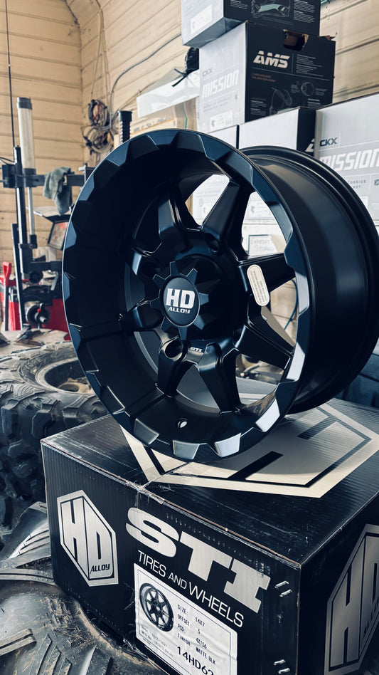 STI HD6 14x7 4x156 4+3 matte black