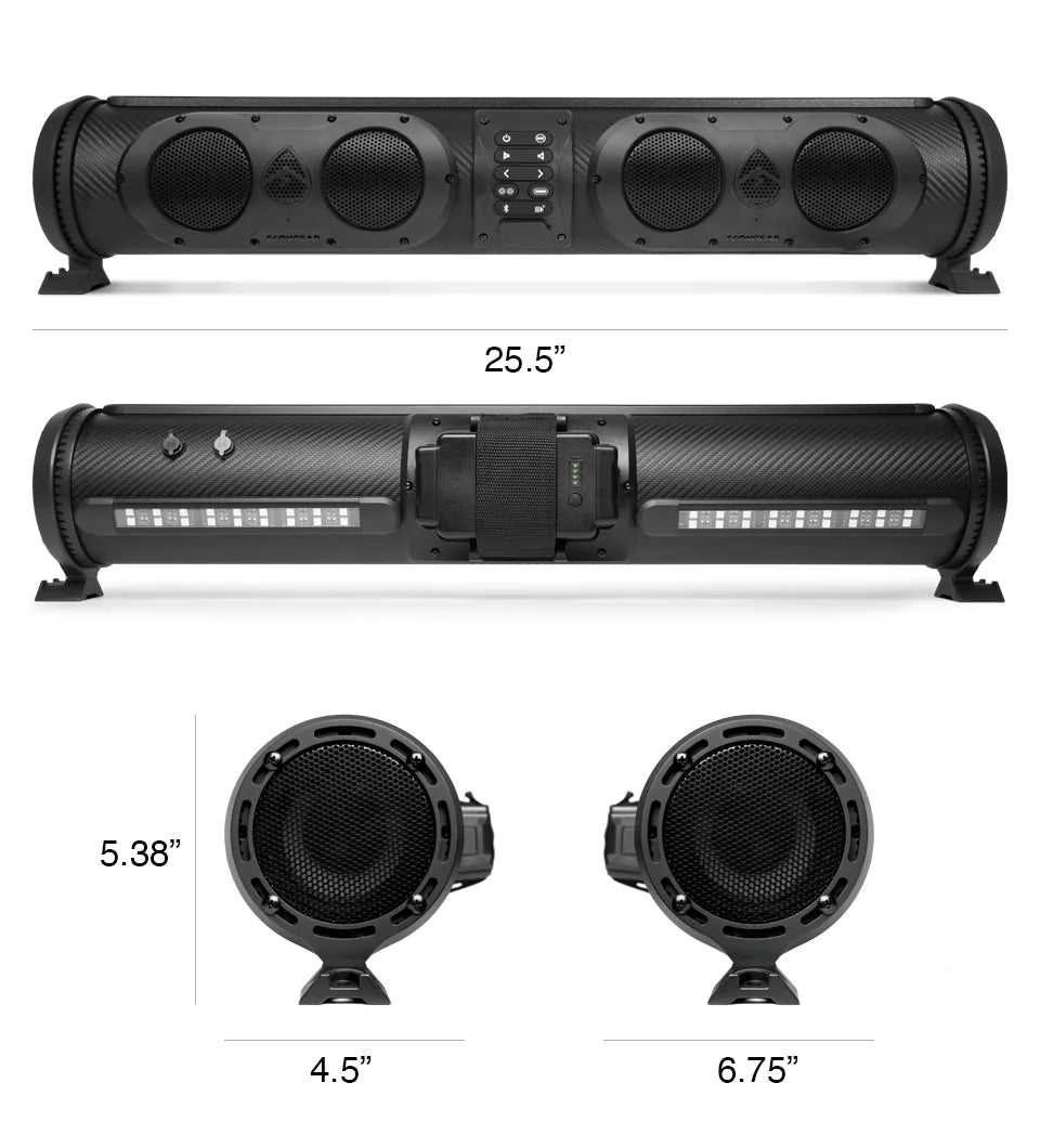 26" EcoXgear Sound Bar - Battery Power